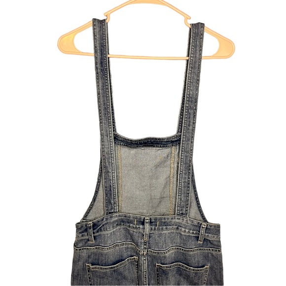Free People Washed Denim Overalls Medium Wash 27 - Picture 6 of 10